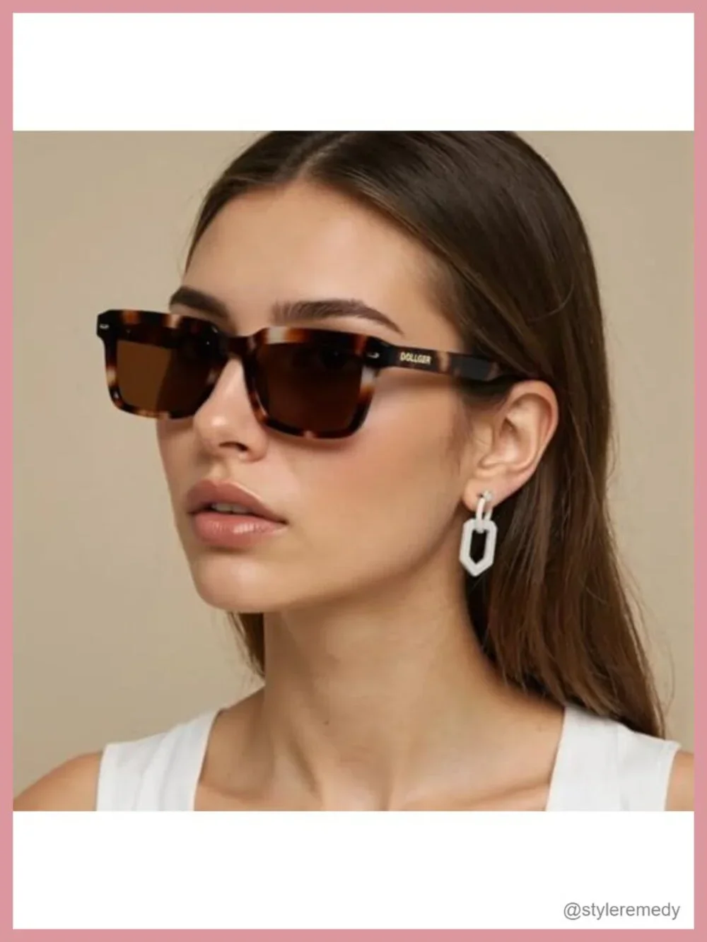 Polarized Rectangle Sunglasses for Women Men Square Small Acetate Frame Fashion